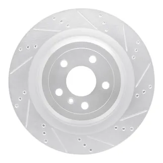 R1 Concepts EDZ-63150R Brake Rotor Drilled and Slotted Silver